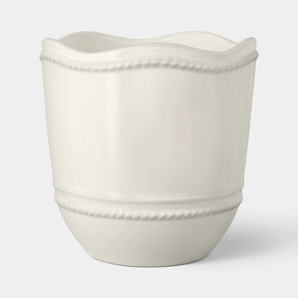 6" Ceramic Outdoor Planter Ivory - Threshold Studio McGee, Target